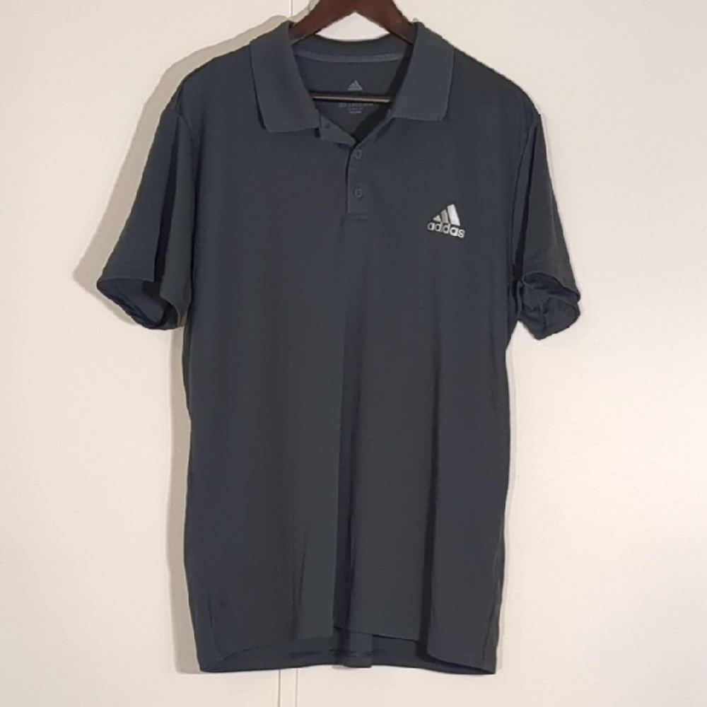 Adidas Men's Climatelite Charcoal Polo Shirt